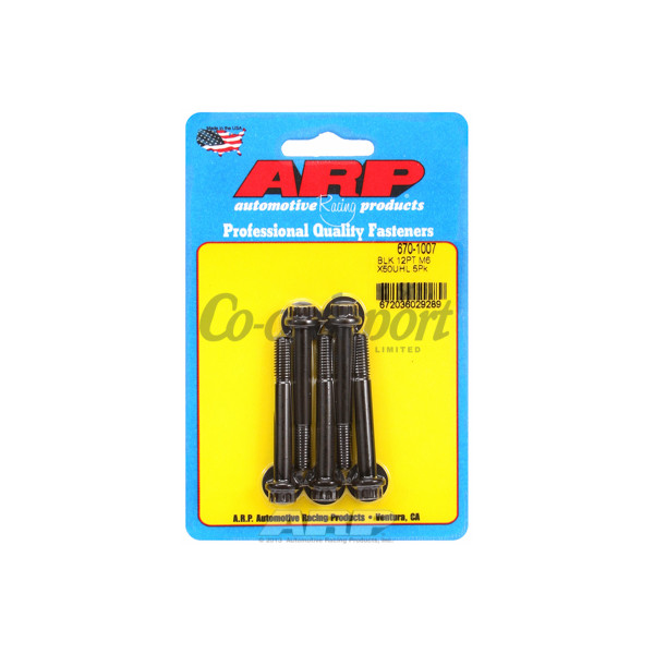 ARP M6 x 1.00 x 50 12pt black oxide bolts image