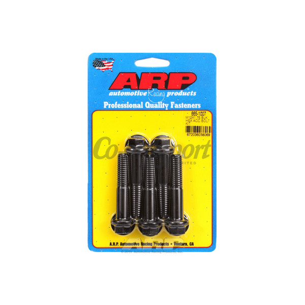 ARP M12 x 1.75 x 60 hex black oxide bolts image