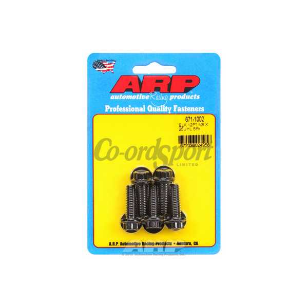 ARP M8 x 1.25 x 25 12pt black oxide bolts image