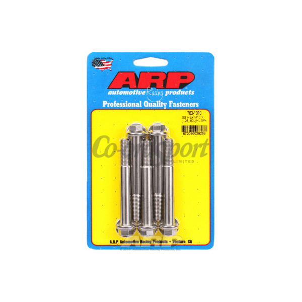 ARP M10 x 1.25 x 80 hex SS bolts image