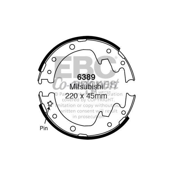 EBC BRAKE SHOE SET image