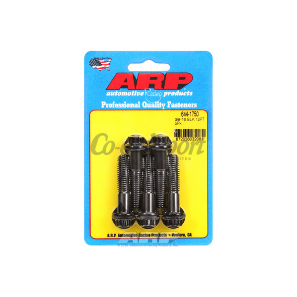 ARP 3/8-16 x 1.750 12pt 7/16 wrenching black oxide bolts image