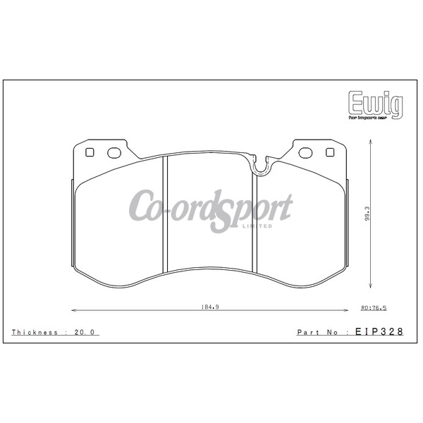 Endless Brake Pads ME22 Compound BMW M3 M4 G80 G82 Front image