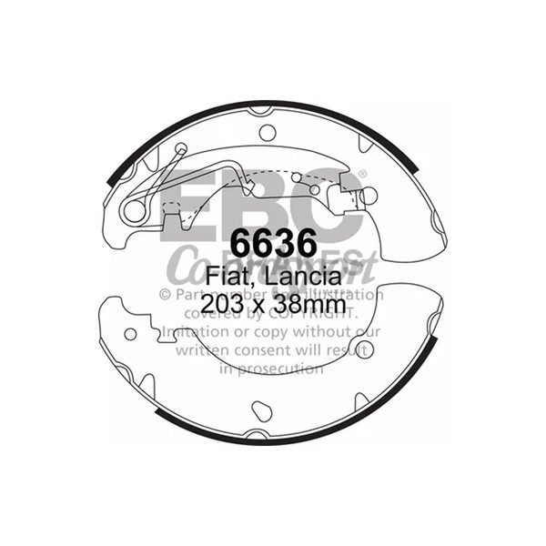 EBC BRAKE SHOE SET image