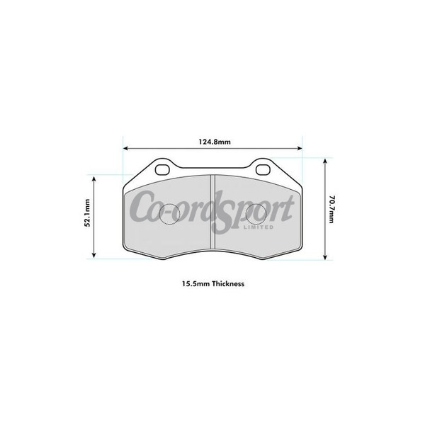 PBS Renault Clio 197-200 Front Performance Track Brake Pad Brembo image