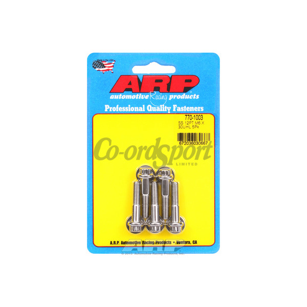 ARP M6 x 1.00 x 30 12pt SS bolts image