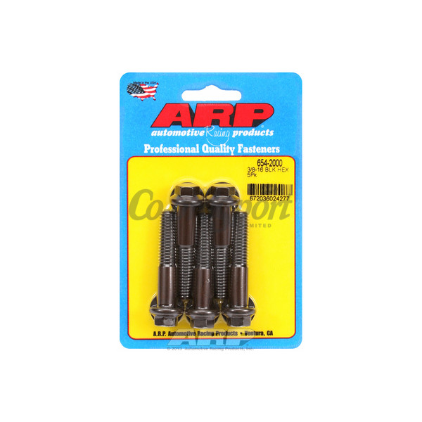 ARP 3/8-16 x 2.000 hex 7/16 wrenching black oxide bolts image
