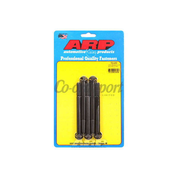 ARP 3/8-24 x 4.250 hex black oxide bolts image