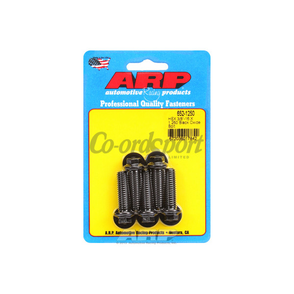 ARP 3/8-16 X 1.250 hex black oxide bolts image