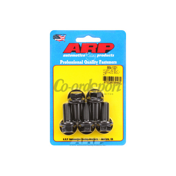 ARP M12 x 1.50 x 25 hex black oxide bolts image