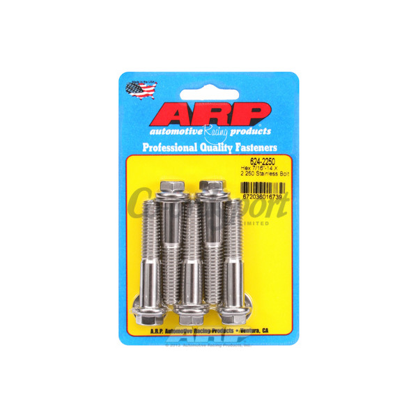 ARP 7/16-14 X 2.250 hex 1/2 wrenching SS bolts image