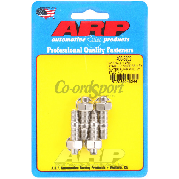 ARP 5/16-24 X 1.450 starter nose SS hex water pump pulley st image