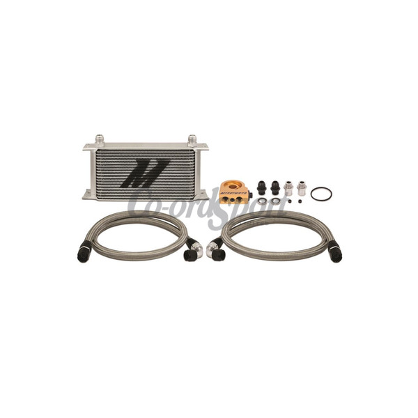 Mishimoto Universal Thermostatic 19 Row Oil Cooler Kit Silv image