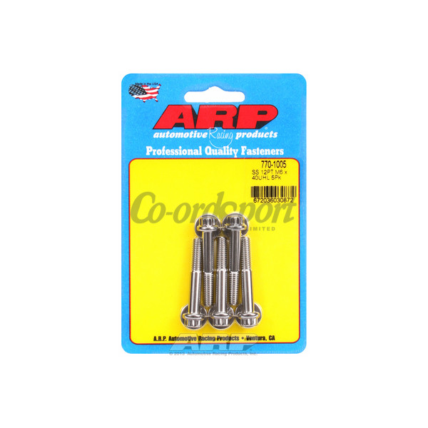 ARP M6 x 1.00 x 40 12pt SS bolts image