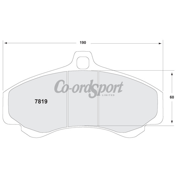 PFC 7819 Race Pad Set - 08 Compound 19 mm image