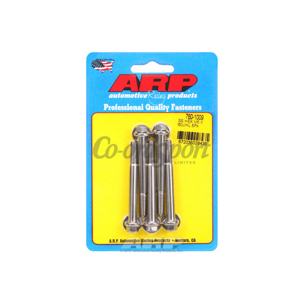 ARP M6 x 1.00 x 60 hex SS bolts image
