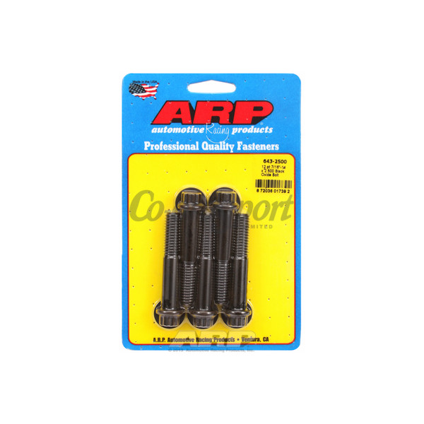 ARP 7/16-14 x 2.500 12pt black oxide bolts image