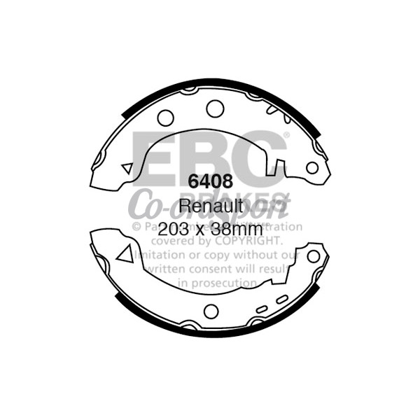 EBC BRAKE SHOE SET image