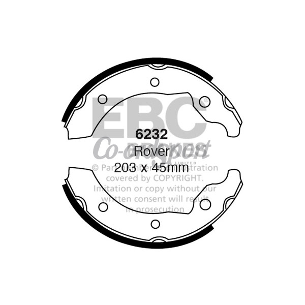 EBC BRAKE SHOE SET image