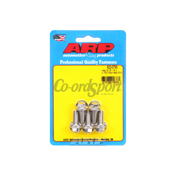 ARP 5/16-18 x 0.750 hex SS bolts image