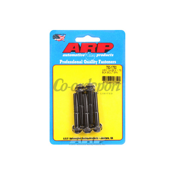 ARP 1/4-28 x 1.750 hex black oxide bolts image