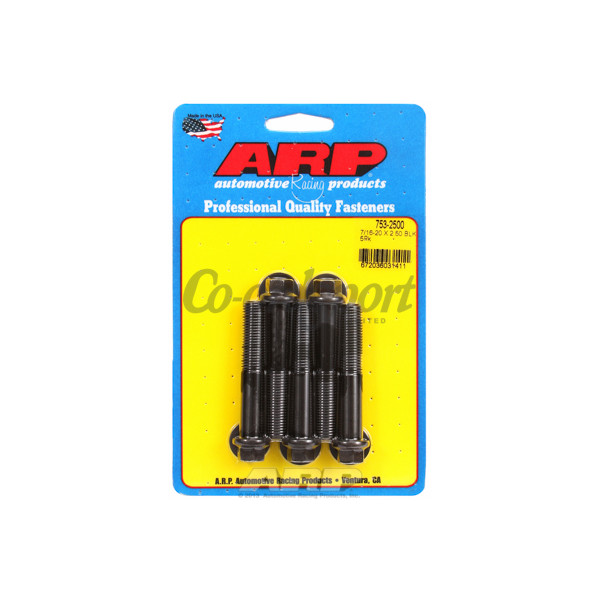 ARP 7/16-20 x 2.500 hex black oxide bolts image