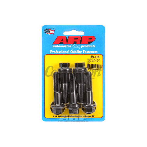 ARP M12 x 1.50 x 50 hex black oxide bolts image