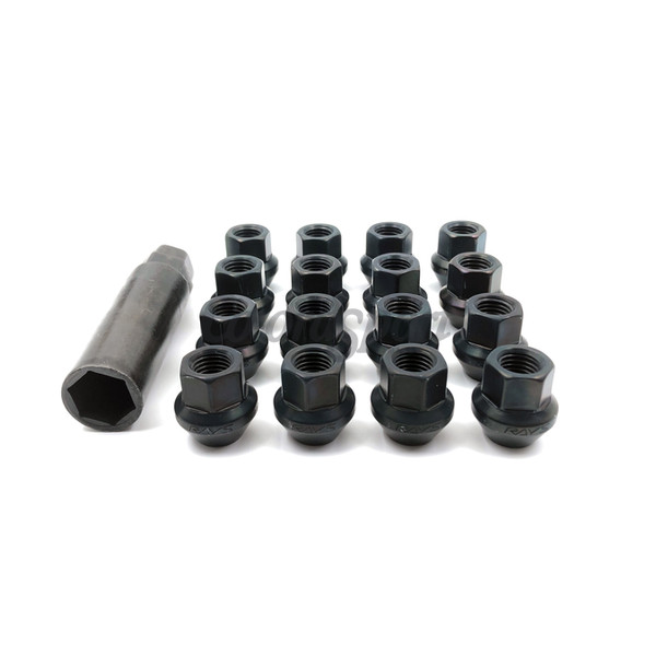 RAYS 17HEX RACING NUT L25 SHORT 16P 12X1.5 BK (Black) image