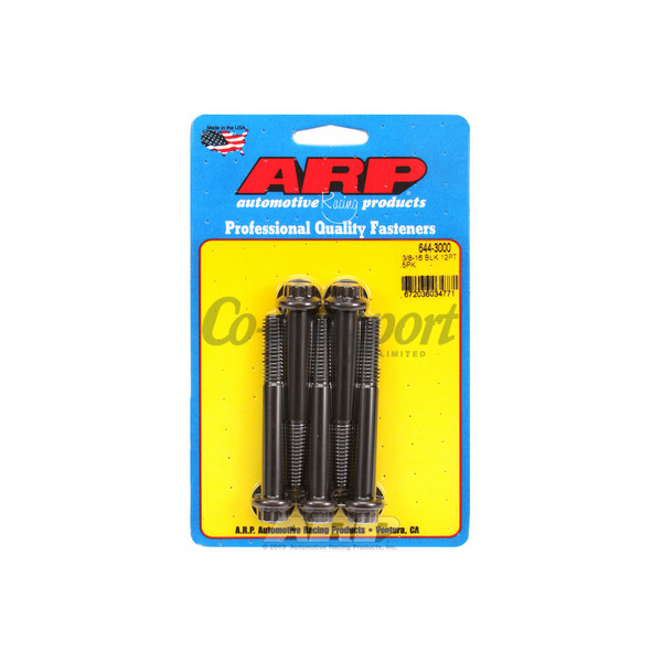 ARP 3/8-16 x 3.000 12pt 7/16 wrenching black oxide bolts image