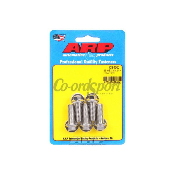 ARP 3/8-24 x 1.000 hex SS bolts image