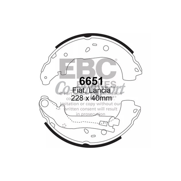 EBC BRAKE SHOE SET image