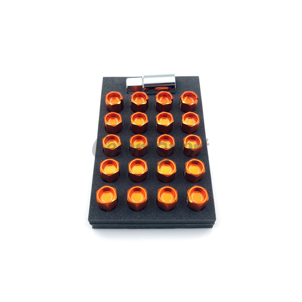 RAYS DURA-LOCK&NUT L42 STRAIGHT M12X1.25 OR (Orange) image