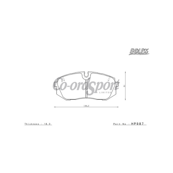 Endless Brake Pads Front ME20 Compound Hyundai I20N image
