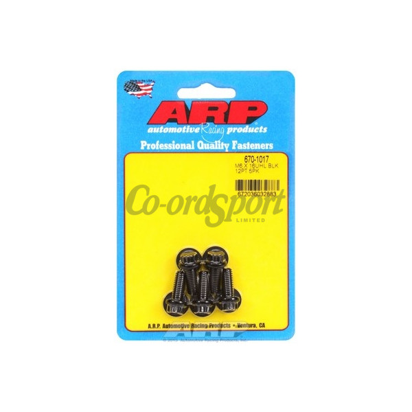 ARP M6 x 1.00 x 16 12pt black oxide bolts image