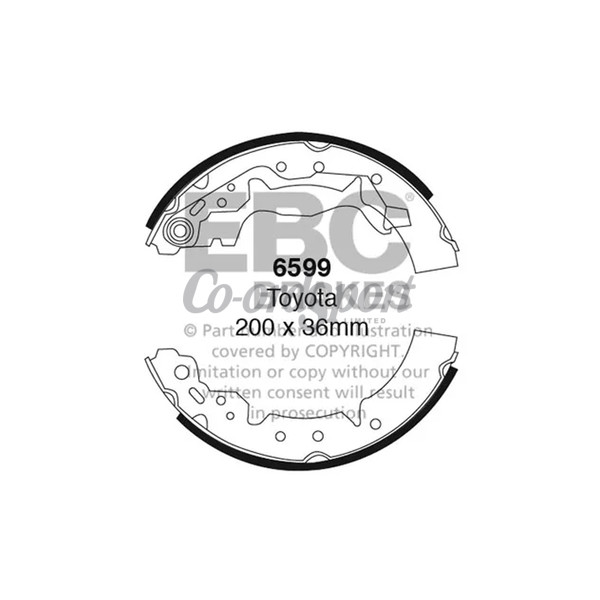 EBC BRAKE SHOE SET image