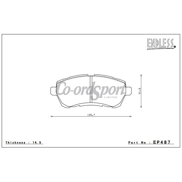 Endless Brake Pads ME22 Compound image