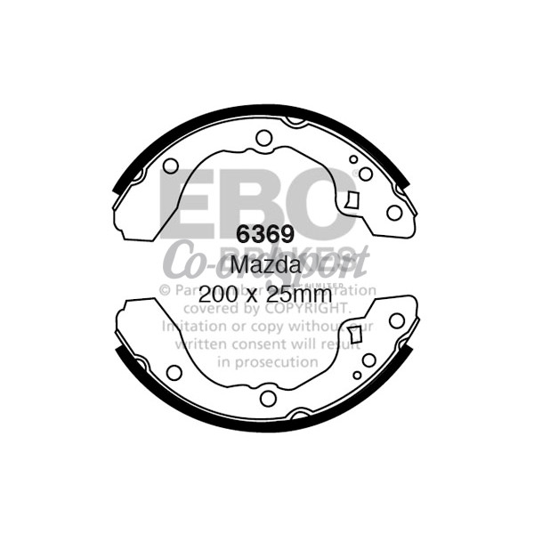 EBC BRAKE SHOE SET image