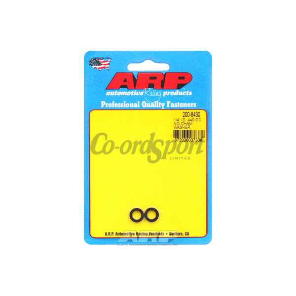 ARP 1/4 ID .440 OD no chamfer black washers image