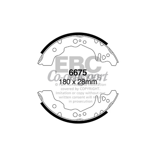 EBC BRAKE SHOE SET image