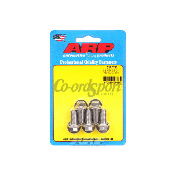 ARP 3/8-24 x .750 hex SS bolts image