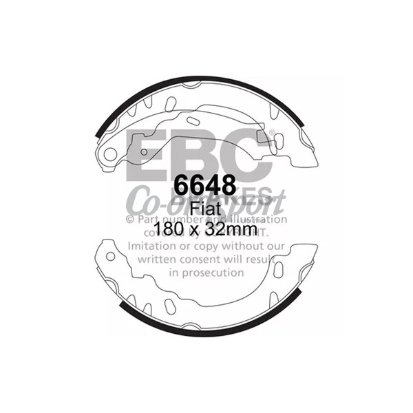 EBC BRAKE SHOE SET image