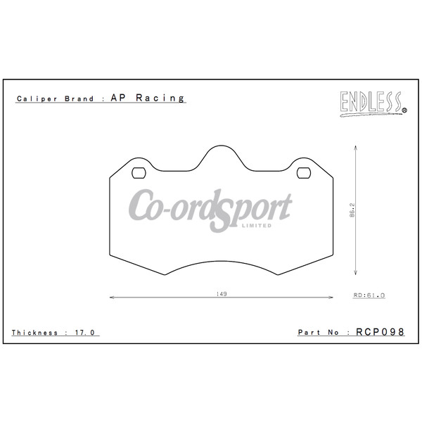 Endless Brake Pads MX72 Compound image