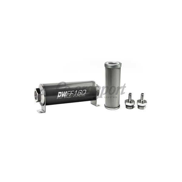 DW In-line fuel filter element and housing kit  stainless steel 1 image