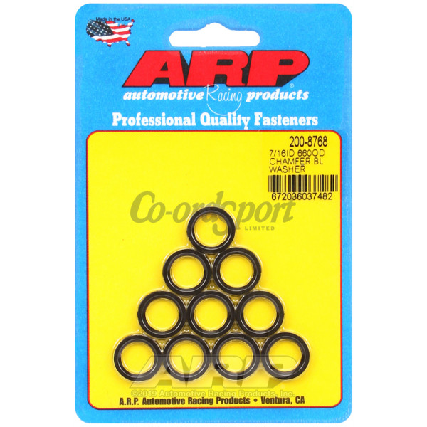 ARP 7/16 ID .660 OD chamfer black washers image