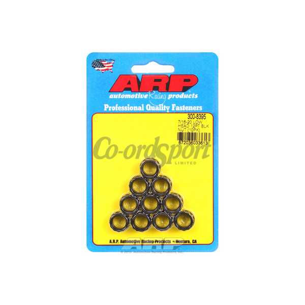 ARP 7/16-20 low head .600 flange OD 12pt nut kit image