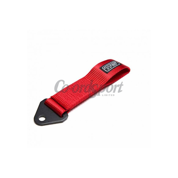 TRS Fabric Tow Eye Strap - bolt on fixed length in Red image
