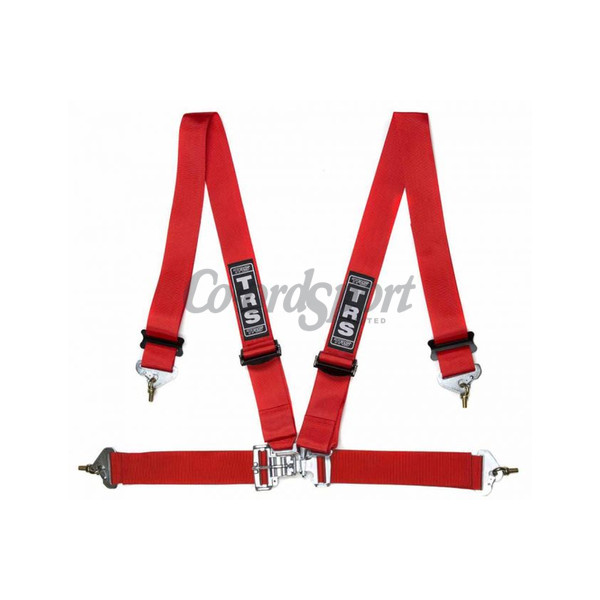 TRS Nascar 3in Superlite Lever/Latch- 4 point Harness in Red image