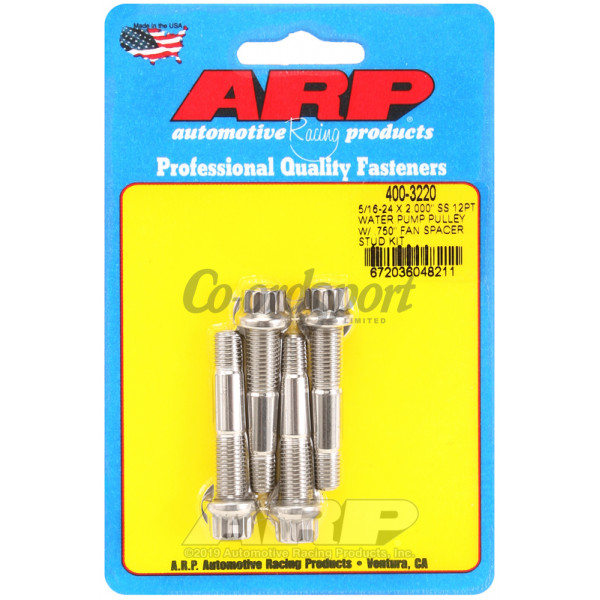 ARP 5/16-24 X 2.000 SS 12pt water pump pulley w/ .750 fan s image