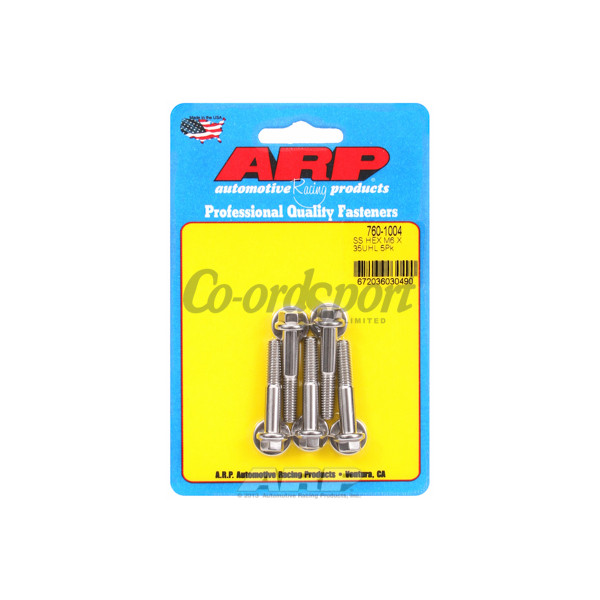 ARP M6 x 1.00 x 35 hex SS bolts image