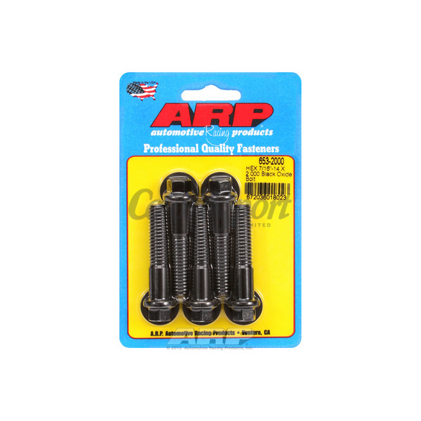 ARP 7/16-14 X 2.000 hex black oxide bolts image